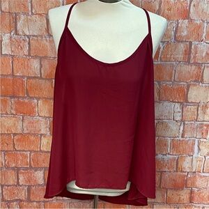 SHEIN Plus Size‎ Deep Red Bow Back Camisole Top